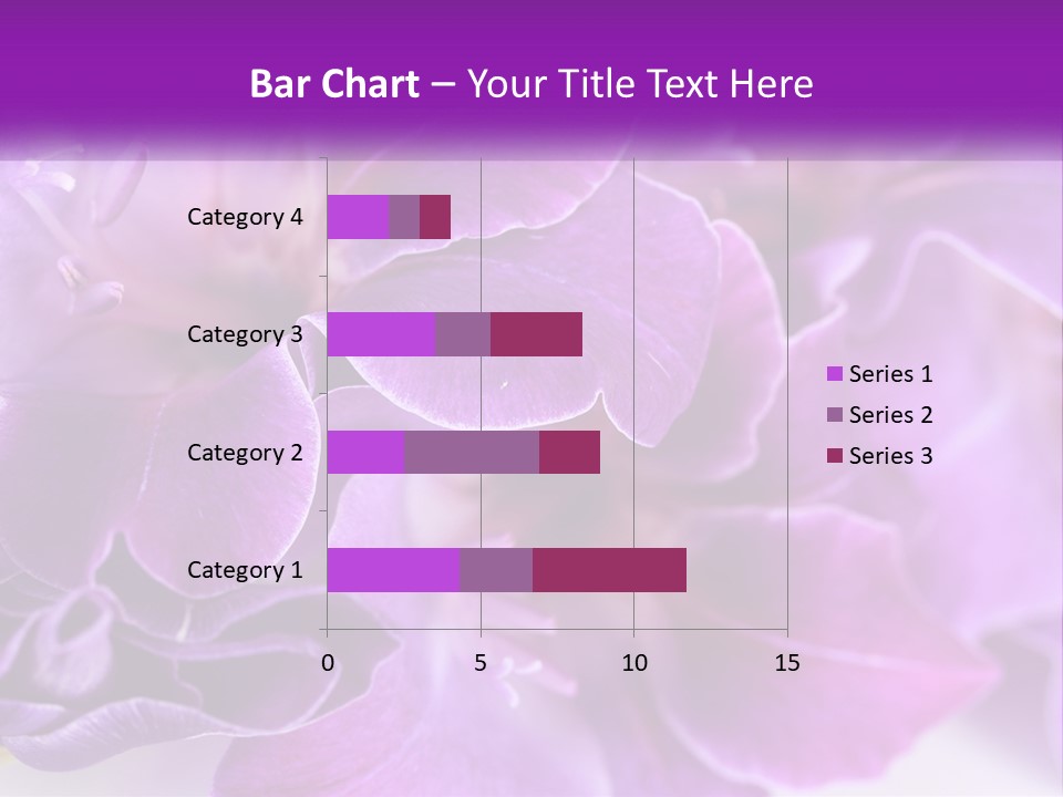 A Bunch Of Purple Flowers On A White Surface PowerPoint Template