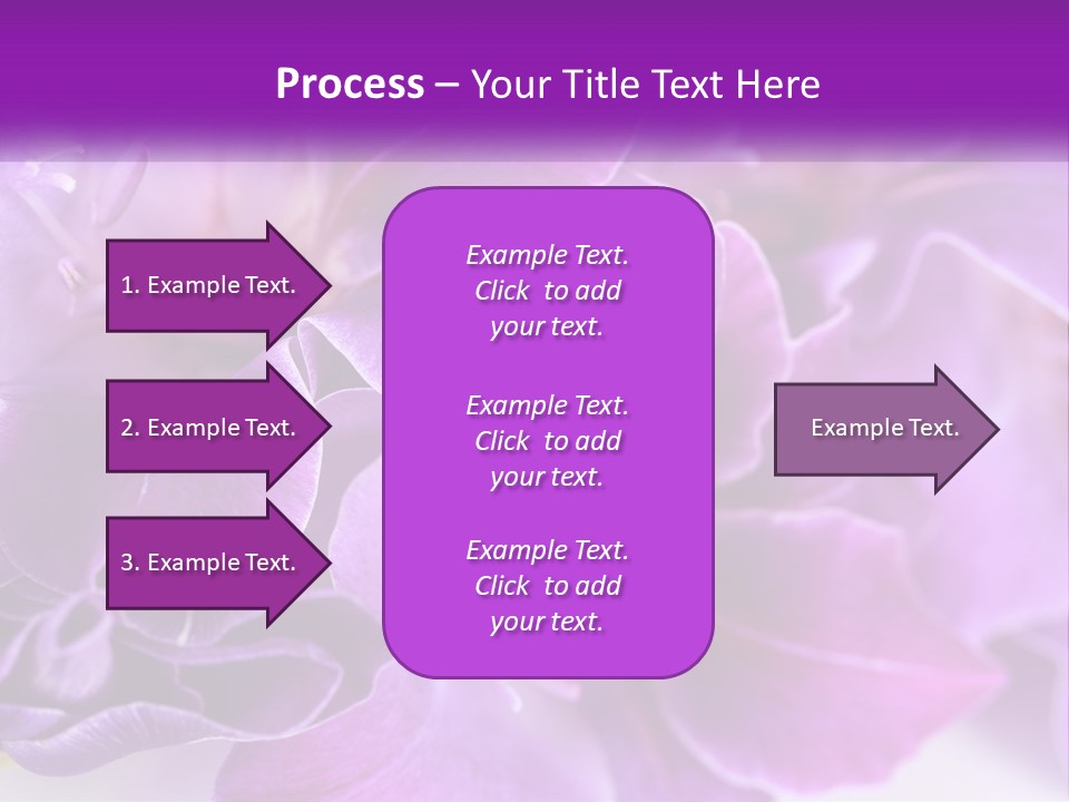 A Bunch Of Purple Flowers On A White Surface PowerPoint Template