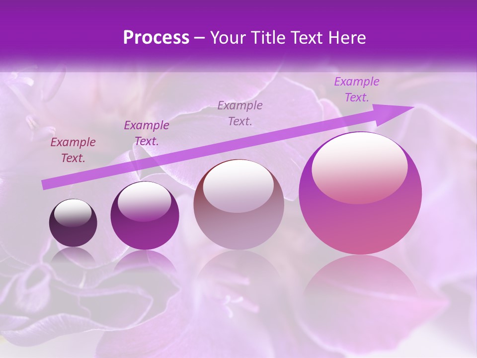 A Bunch Of Purple Flowers On A White Surface PowerPoint Template