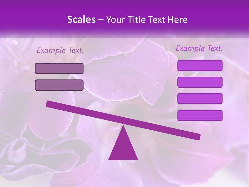 A Bunch Of Purple Flowers On A White Surface PowerPoint Template