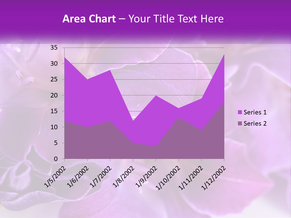 A Bunch Of Purple Flowers On A White Surface PowerPoint Template