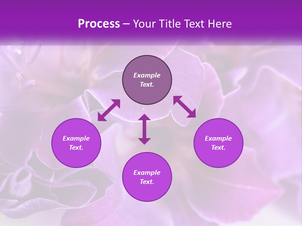 A Bunch Of Purple Flowers On A White Surface PowerPoint Template