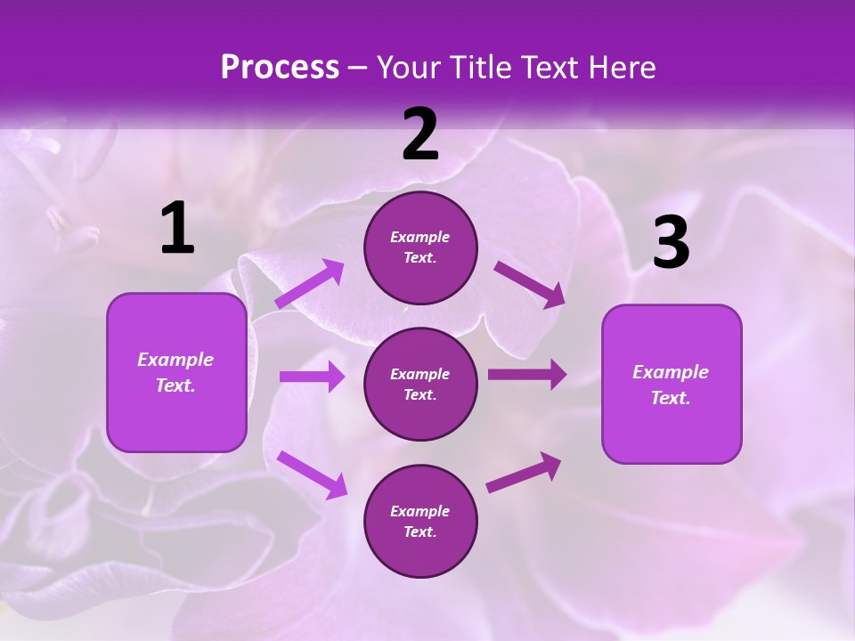 A Bunch Of Purple Flowers On A White Surface PowerPoint Template