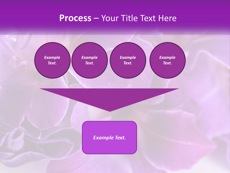 A Bunch Of Purple Flowers On A White Surface PowerPoint Template