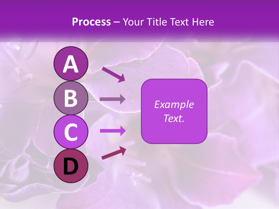 A Bunch Of Purple Flowers On A White Surface PowerPoint Template