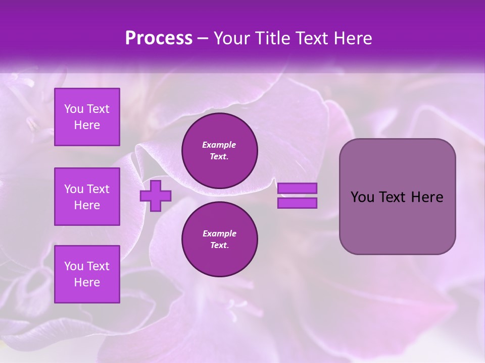 A Bunch Of Purple Flowers On A White Surface PowerPoint Template