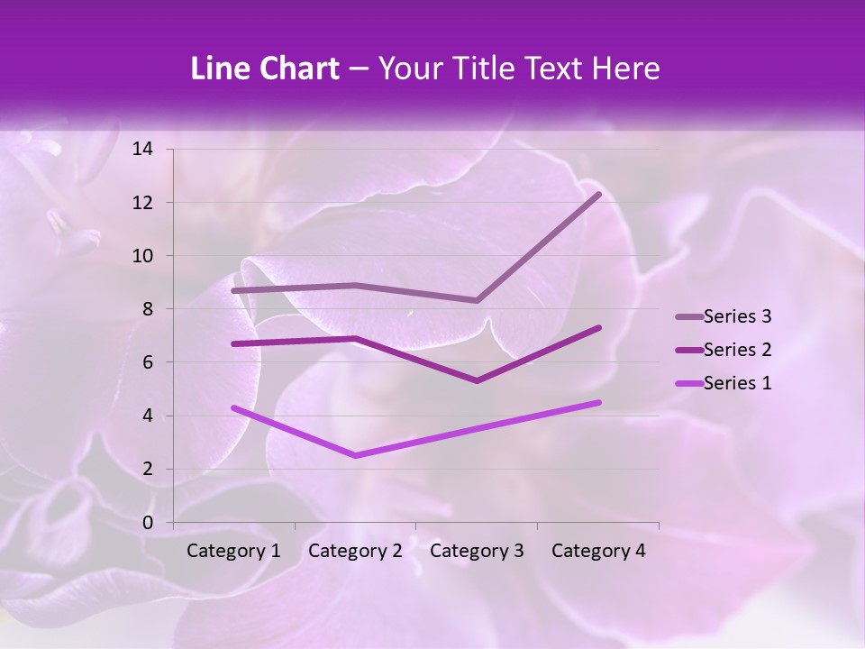 A Bunch Of Purple Flowers On A White Surface PowerPoint Template