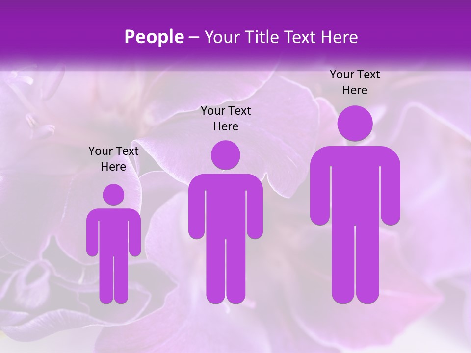 A Bunch Of Purple Flowers On A White Surface PowerPoint Template