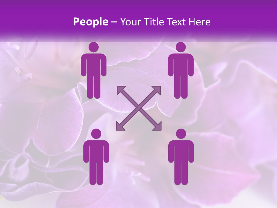 A Bunch Of Purple Flowers On A White Surface PowerPoint Template