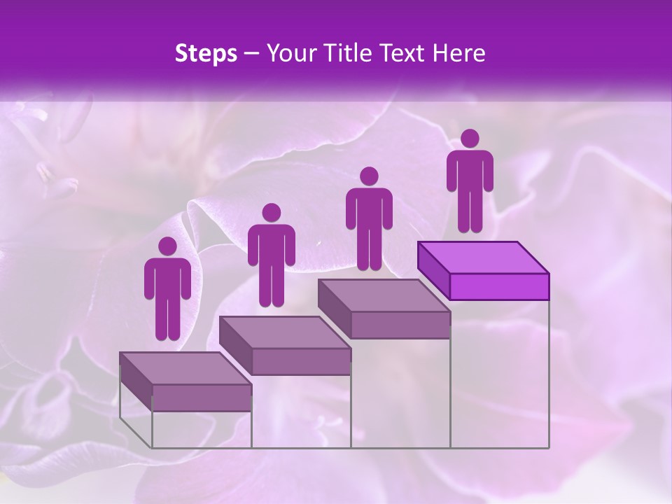 A Bunch Of Purple Flowers On A White Surface PowerPoint Template