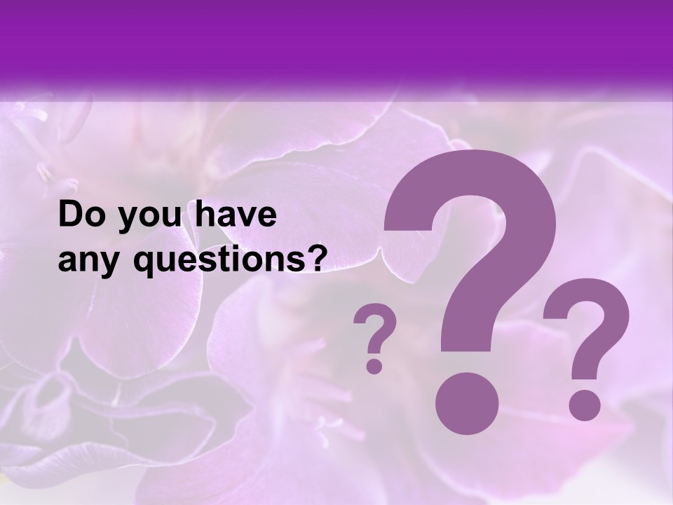 A Bunch Of Purple Flowers On A White Surface PowerPoint Template