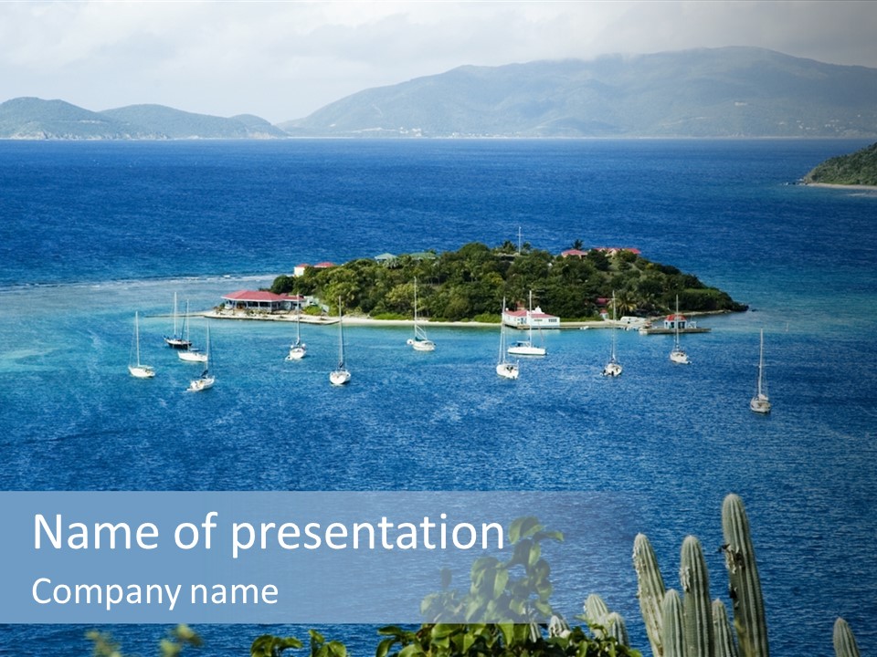 A Small Island In The Middle Of A Body Of Water PowerPoint Template