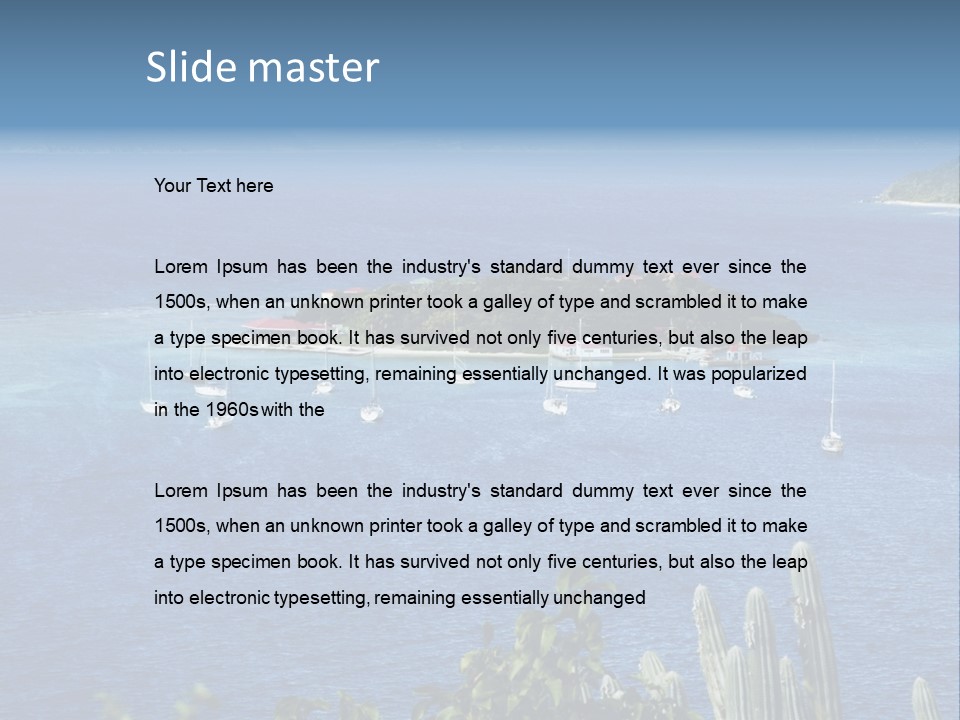 A Small Island In The Middle Of A Body Of Water PowerPoint Template