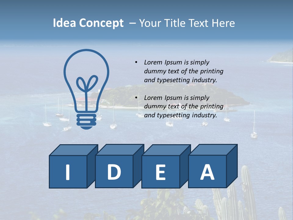 A Small Island In The Middle Of A Body Of Water PowerPoint Template