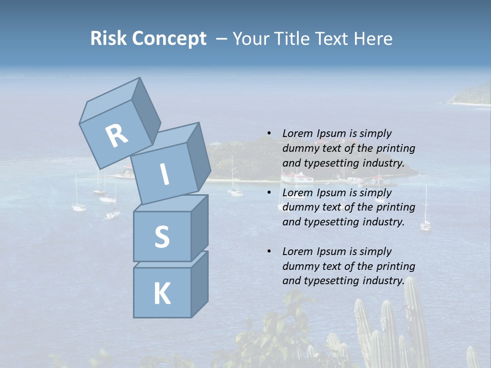 A Small Island In The Middle Of A Body Of Water PowerPoint Template