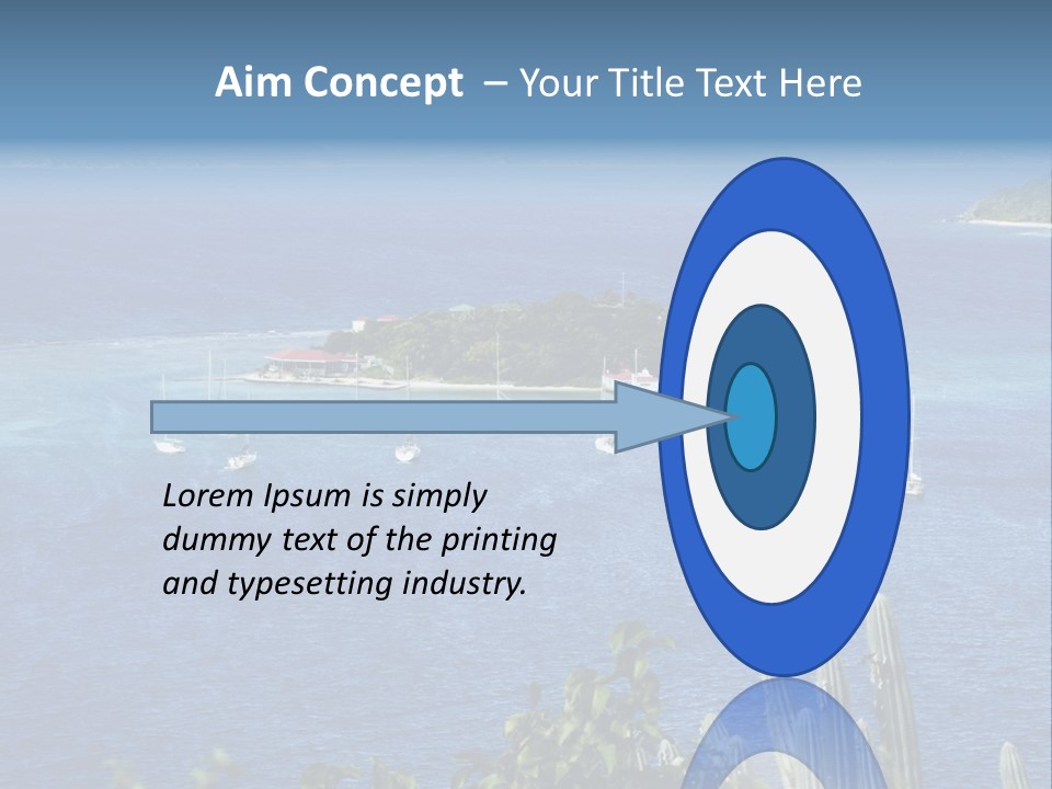 A Small Island In The Middle Of A Body Of Water PowerPoint Template