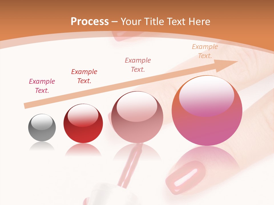 A Woman's Hand With Red Nail Polish On It PowerPoint Template