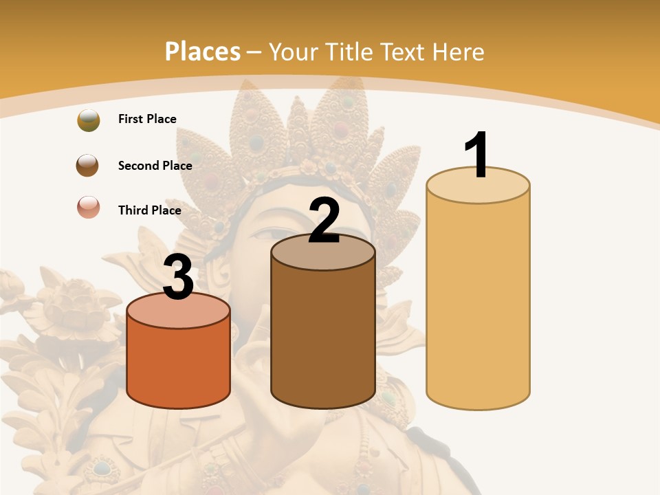 A Buddha Statue With A White Background PowerPoint Template