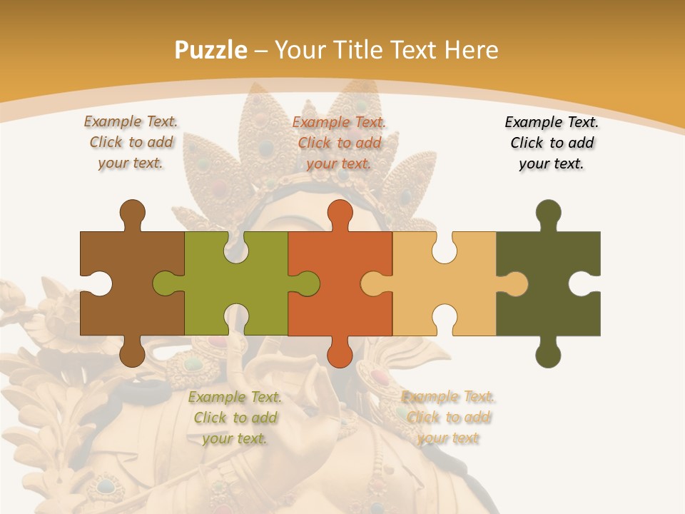 A Buddha Statue With A White Background PowerPoint Template