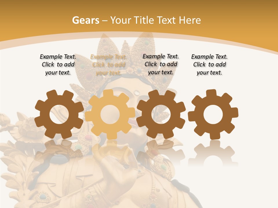 A Buddha Statue With A White Background PowerPoint Template