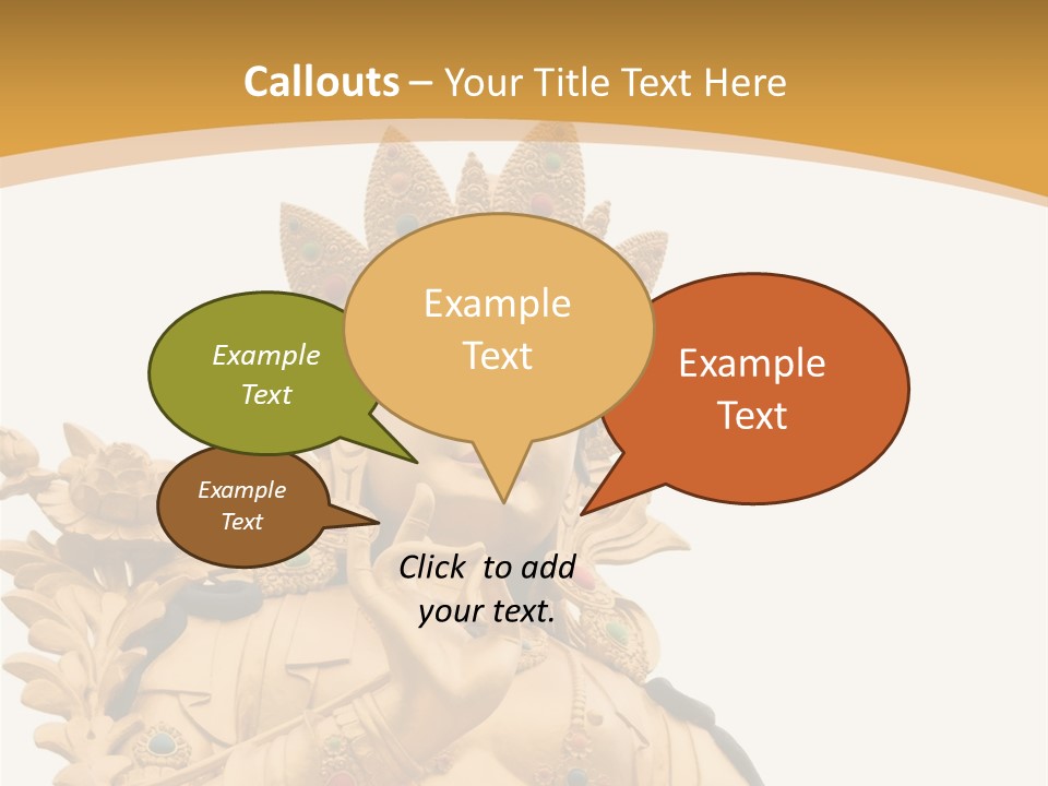 A Buddha Statue With A White Background PowerPoint Template