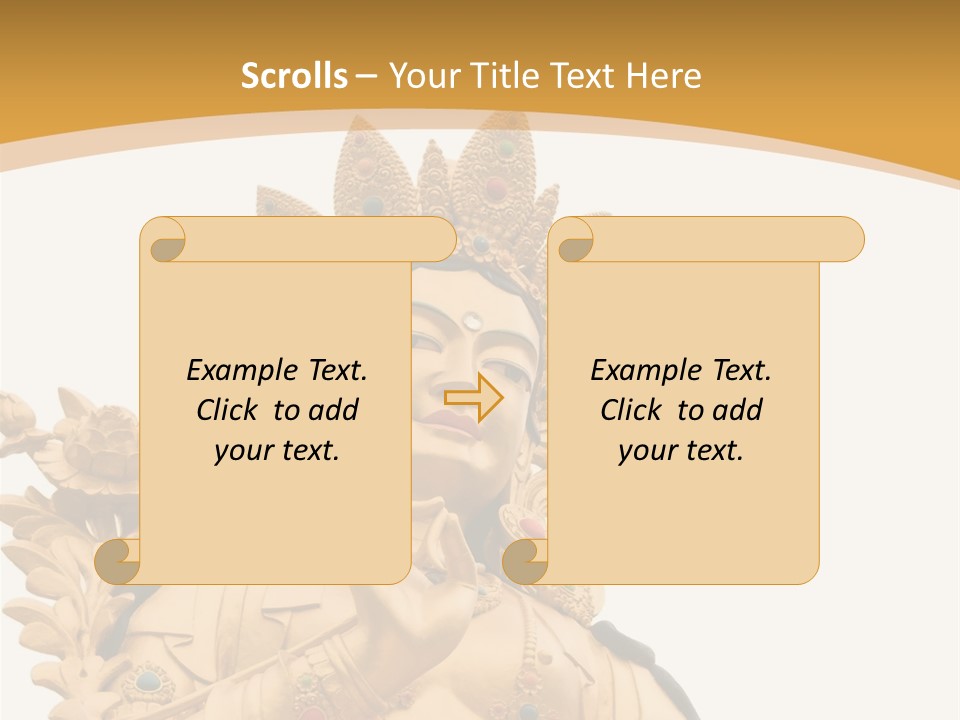 A Buddha Statue With A White Background PowerPoint Template
