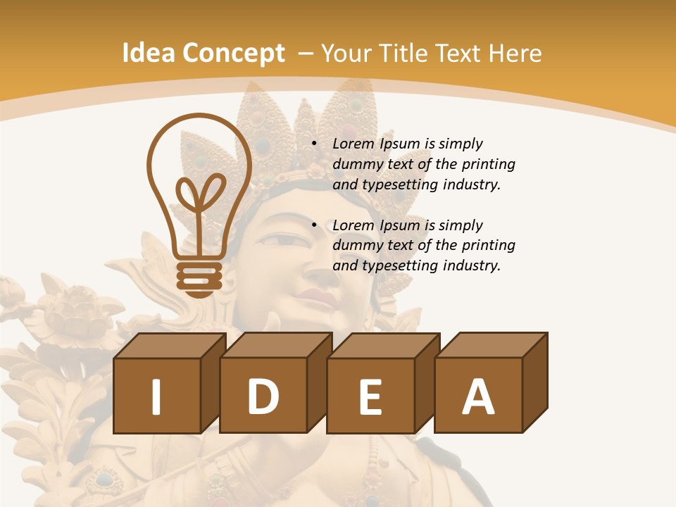 A Buddha Statue With A White Background PowerPoint Template