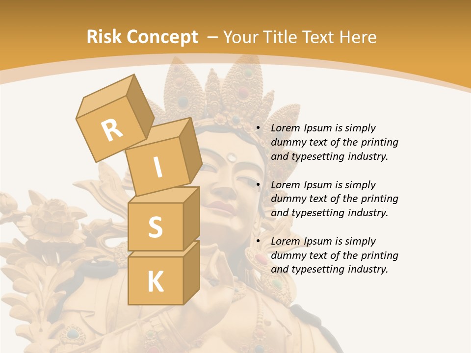 A Buddha Statue With A White Background PowerPoint Template