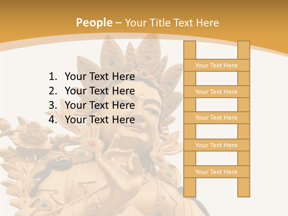 A Buddha Statue With A White Background PowerPoint Template