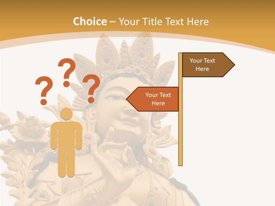 A Buddha Statue With A White Background PowerPoint Template