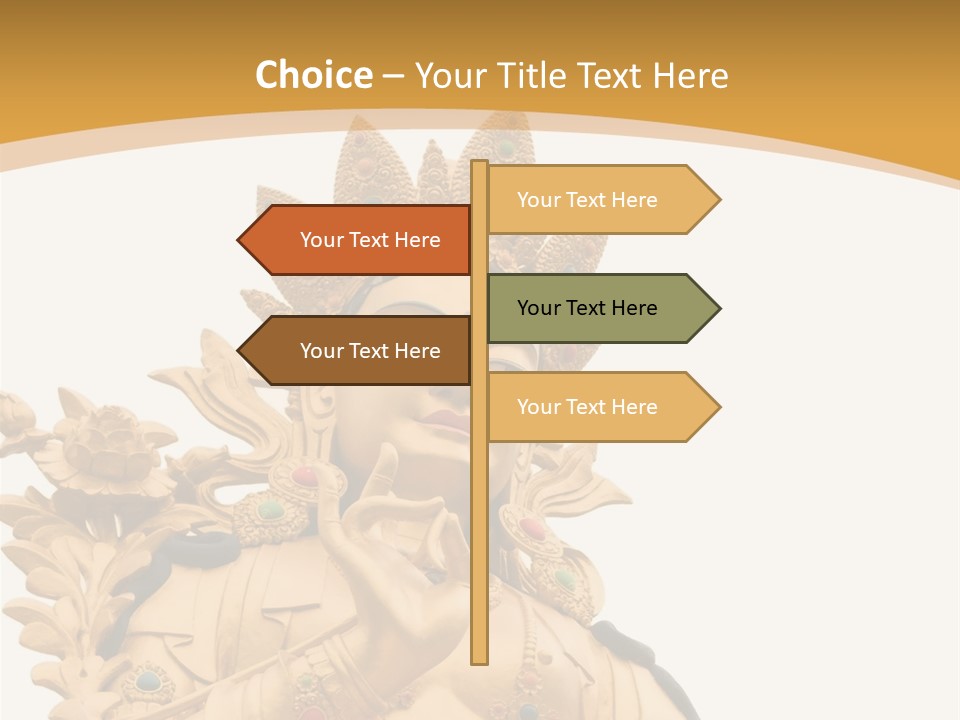 A Buddha Statue With A White Background PowerPoint Template