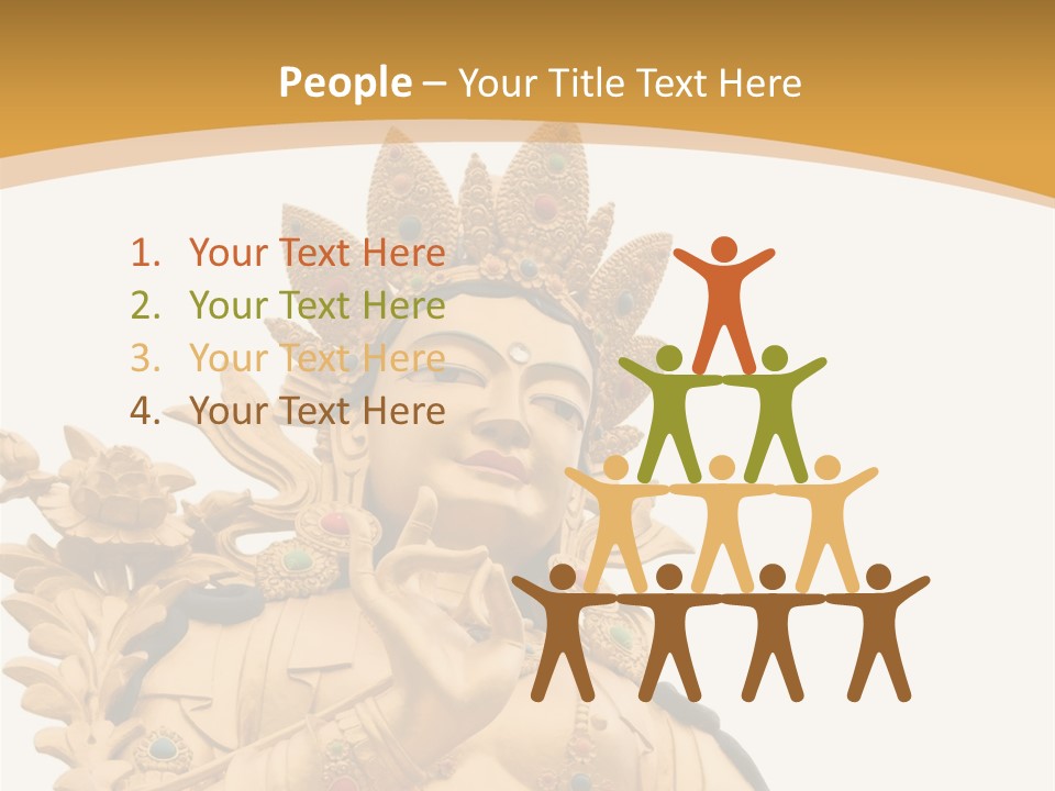 A Buddha Statue With A White Background PowerPoint Template