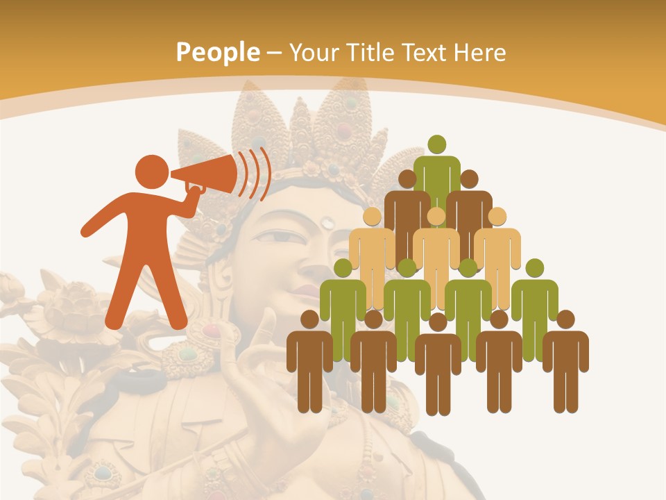 A Buddha Statue With A White Background PowerPoint Template