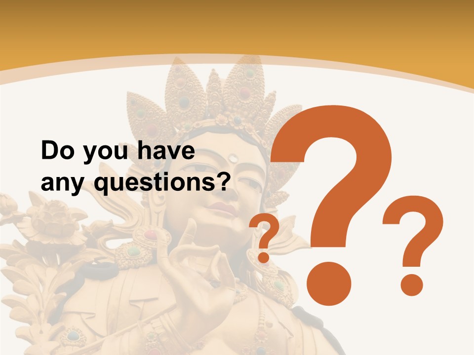 A Buddha Statue With A White Background PowerPoint Template