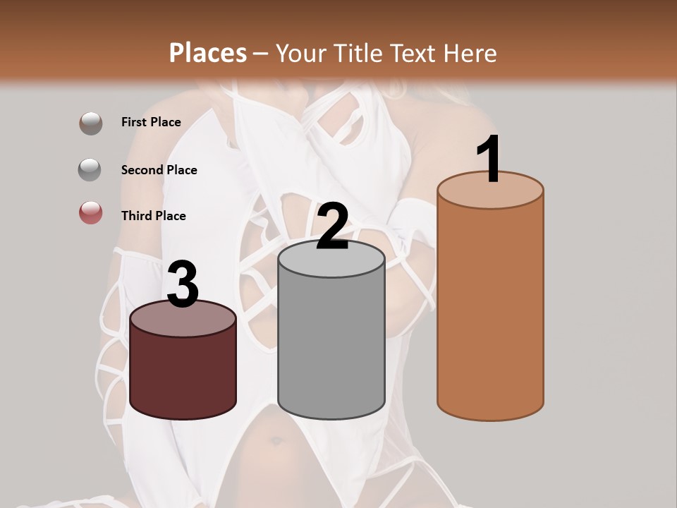 A Woman In White Lingerie Sitting On The Floor PowerPoint Template