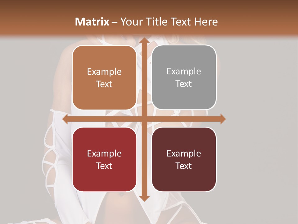 A Woman In White Lingerie Sitting On The Floor PowerPoint Template