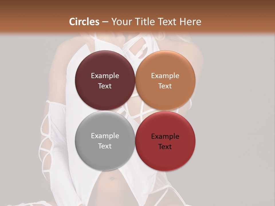 A Woman In White Lingerie Sitting On The Floor PowerPoint Template