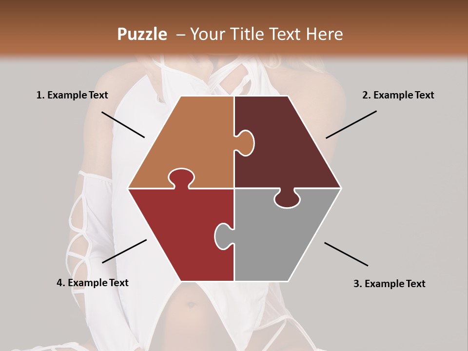 A Woman In White Lingerie Sitting On The Floor PowerPoint Template