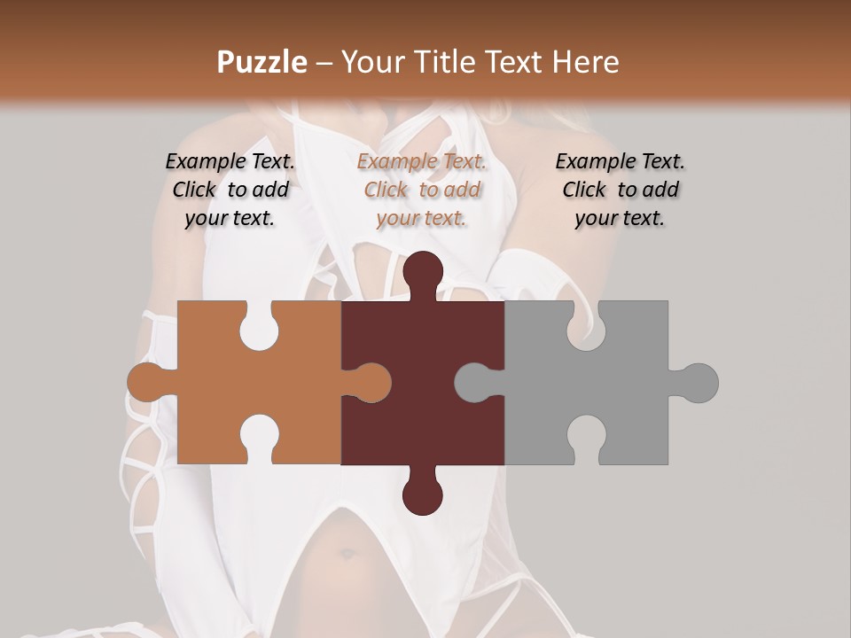 A Woman In White Lingerie Sitting On The Floor PowerPoint Template