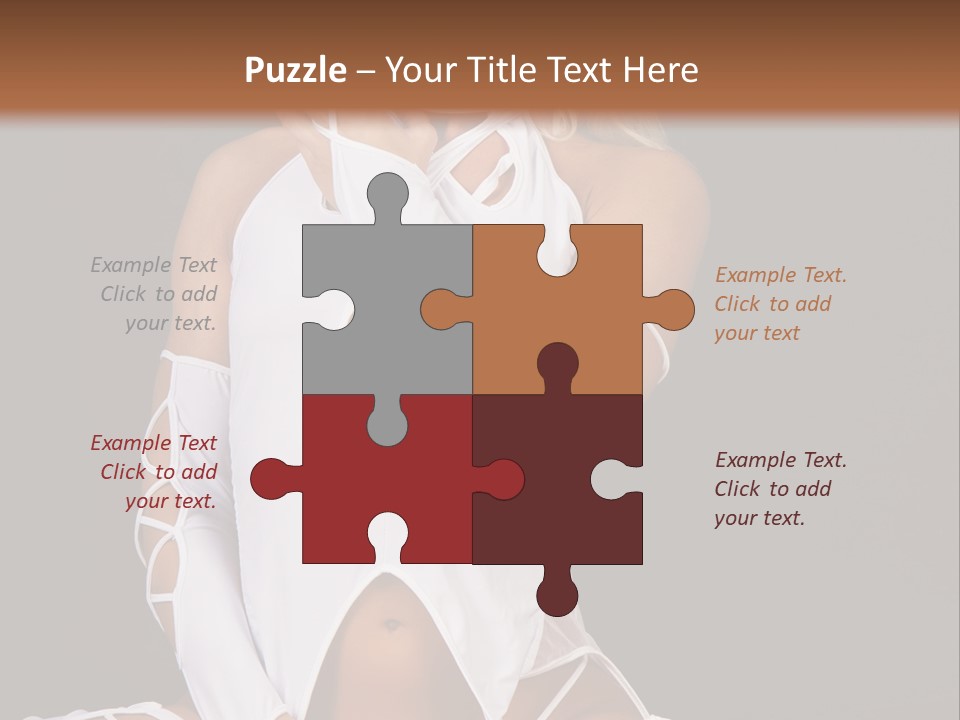 A Woman In White Lingerie Sitting On The Floor PowerPoint Template