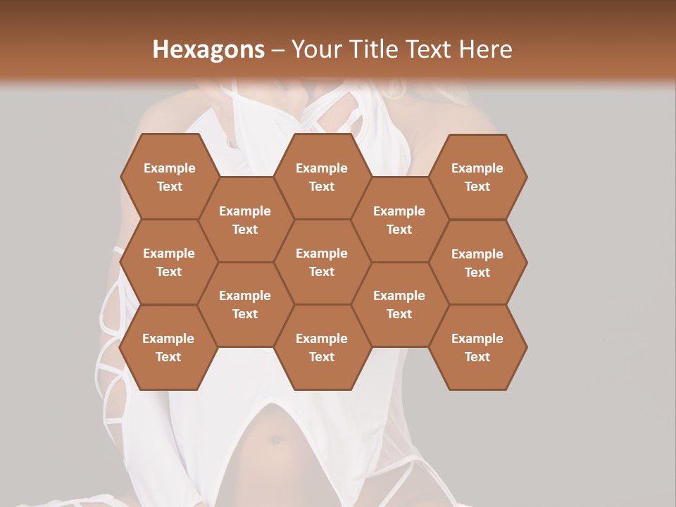 A Woman In White Lingerie Sitting On The Floor PowerPoint Template