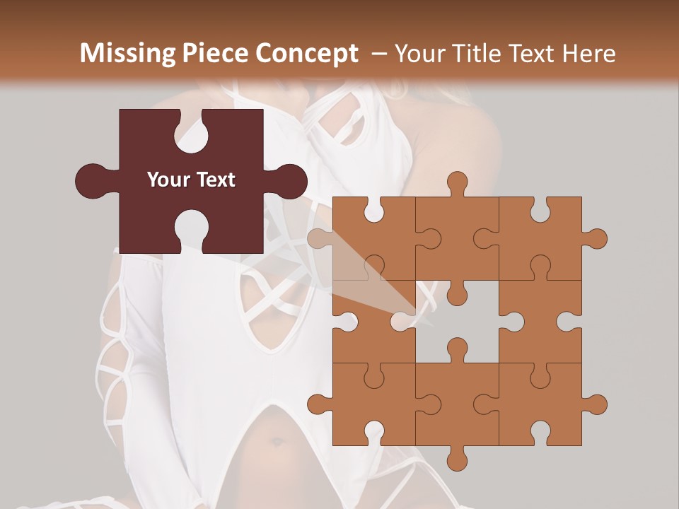 A Woman In White Lingerie Sitting On The Floor PowerPoint Template