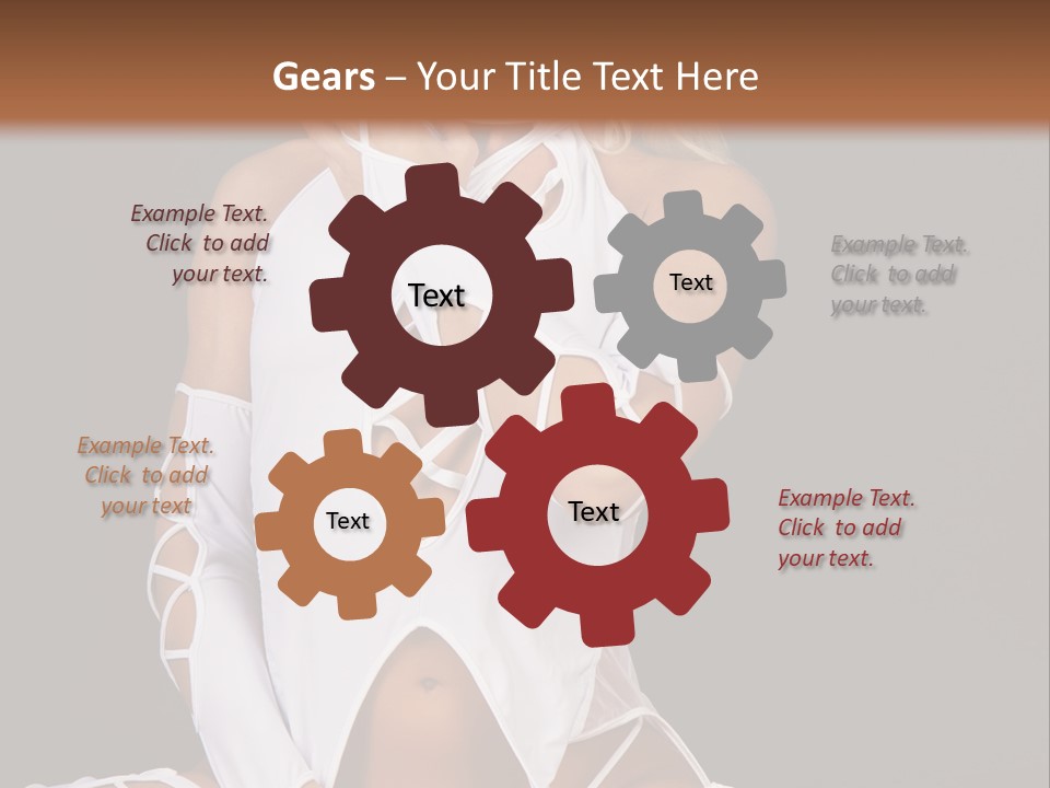 A Woman In White Lingerie Sitting On The Floor PowerPoint Template