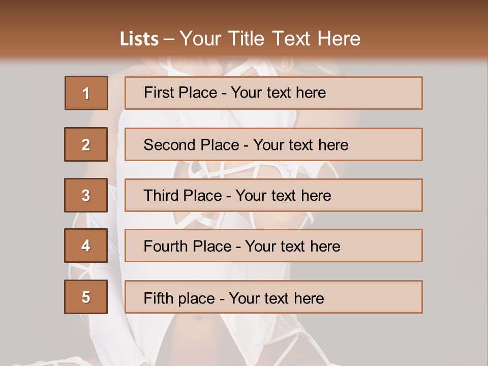 A Woman In White Lingerie Sitting On The Floor PowerPoint Template