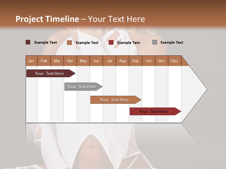 A Woman In White Lingerie Sitting On The Floor PowerPoint Template