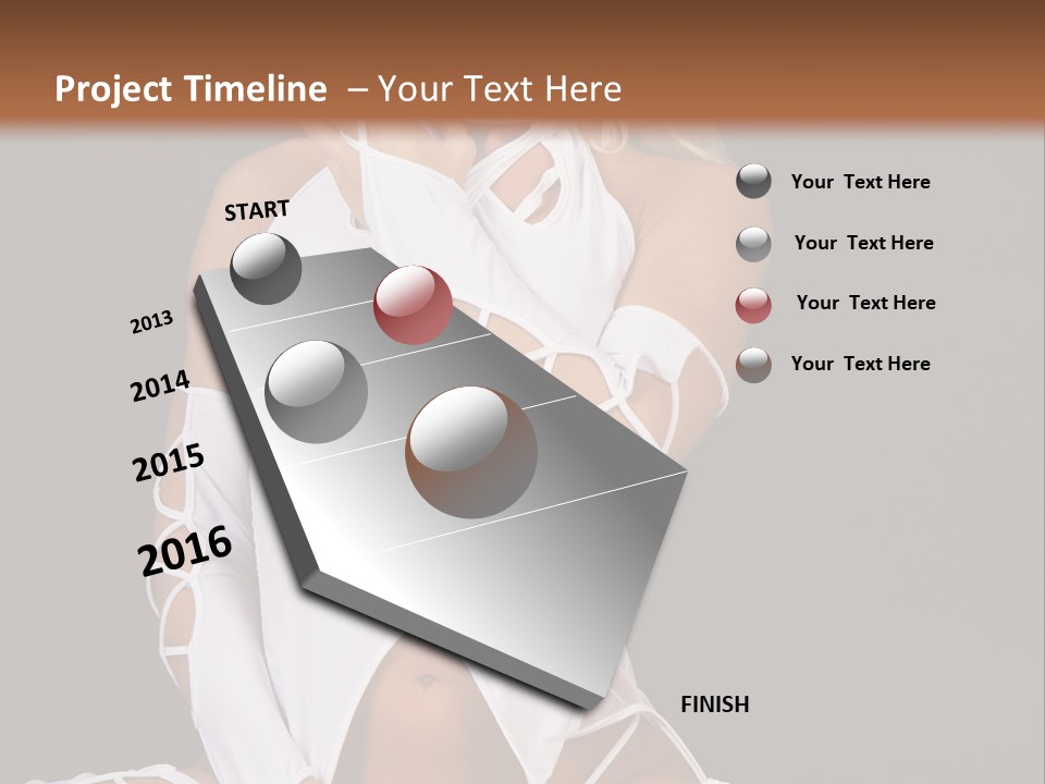 A Woman In White Lingerie Sitting On The Floor PowerPoint Template