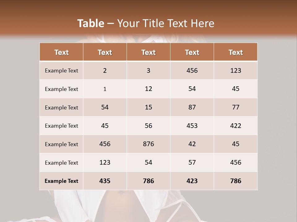 A Woman In White Lingerie Sitting On The Floor PowerPoint Template