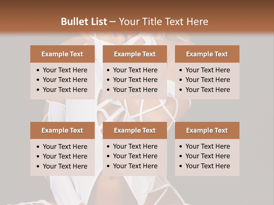 A Woman In White Lingerie Sitting On The Floor PowerPoint Template