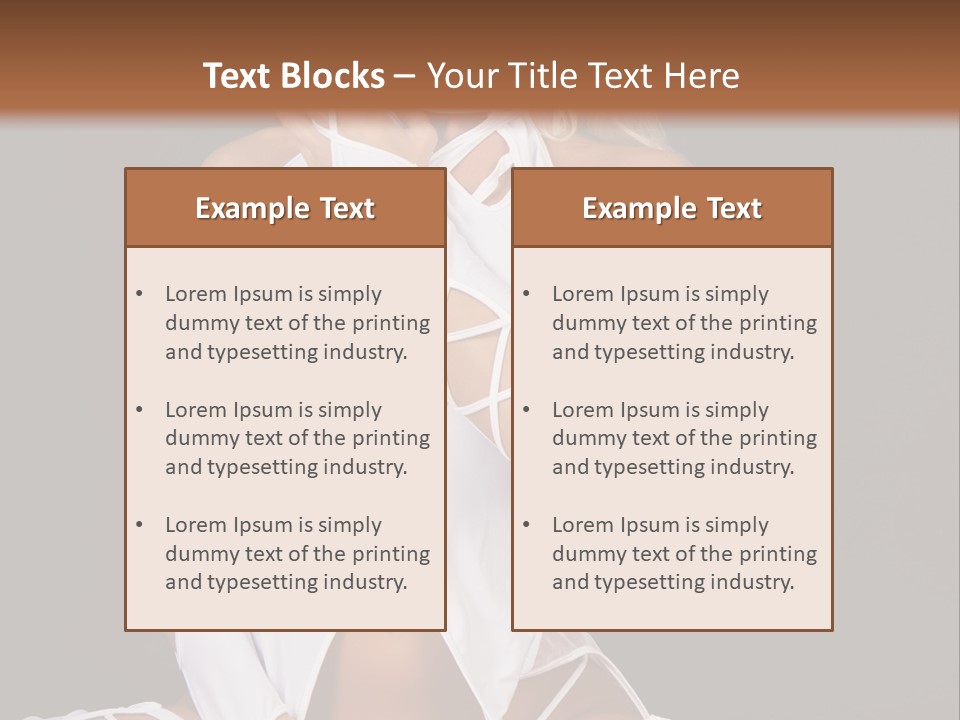 A Woman In White Lingerie Sitting On The Floor PowerPoint Template