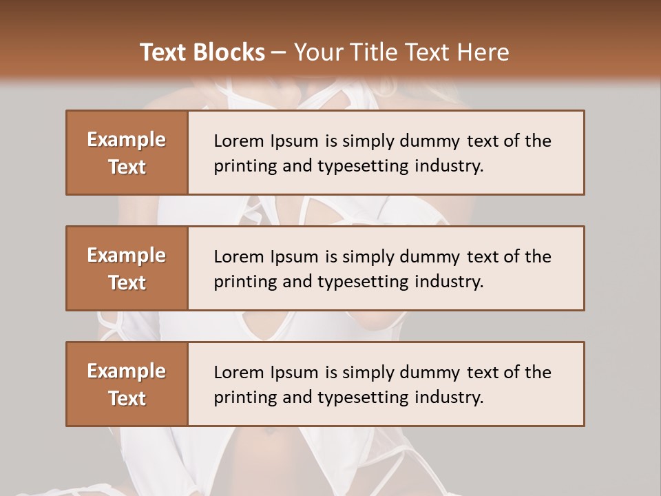 A Woman In White Lingerie Sitting On The Floor PowerPoint Template